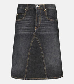 Marant Etoile Fiali cotton denim skirt | LYBSTORE