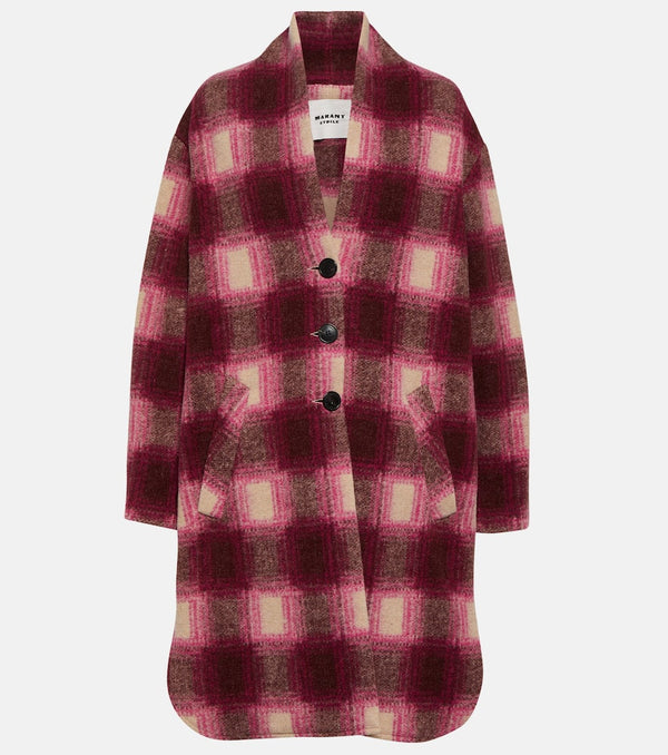 Marant Etoile Gabriel checked wool-blend coat