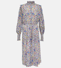 Marant Etoile Galoa floral cotton midi dress | LYBSTORE