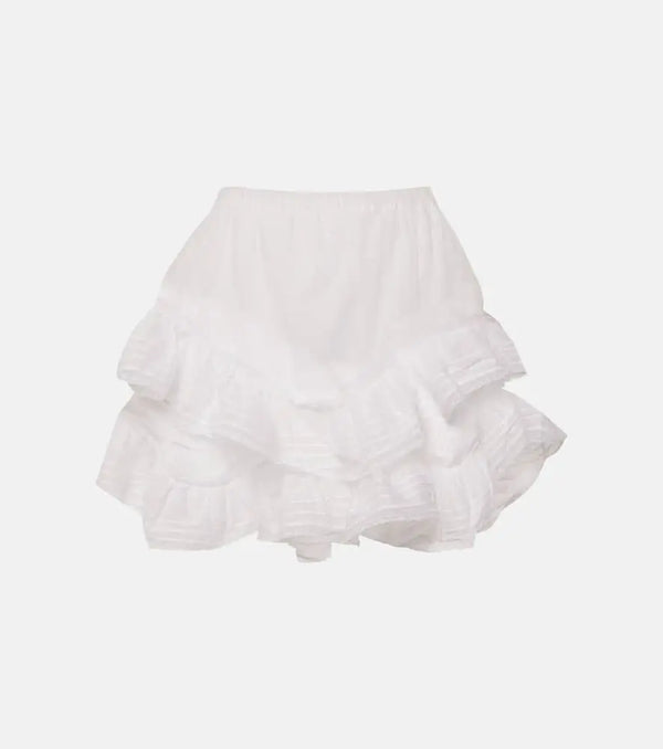 Marant Etoile Gisele lace-trimmed cotton shorts | LYBSTORE