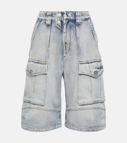 Marant Etoile Hortens denim cargo shorts | LYBSTORE