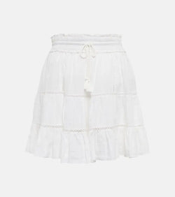 Marant Etoile Lioline cotton and linen-blend miniskirt | LYBSTORE