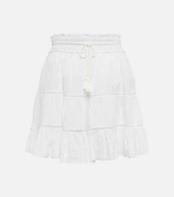 Marant Etoile Lioline cotton and linen-blend miniskirt | LYBSTORE