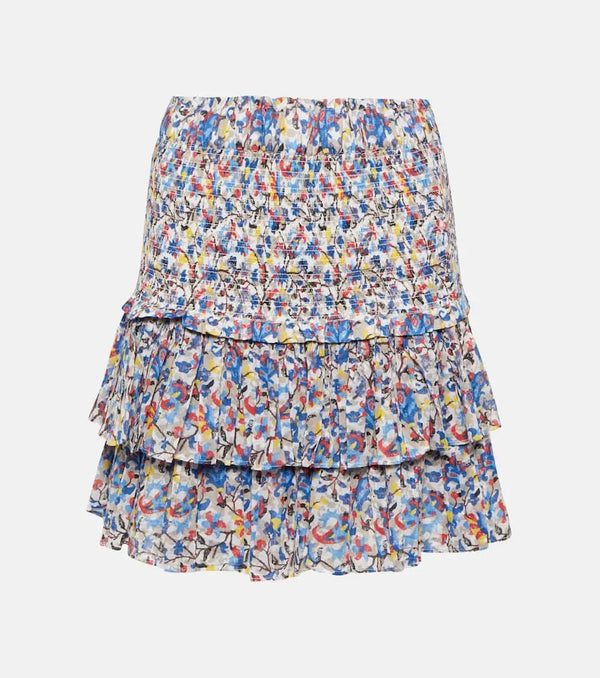 Marant Etoile Naomi smocked cotton miniskirt | LYBSTORE