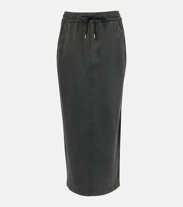 Marant Etoile Noreen cotton jersey midi skirt | LYBSTORE