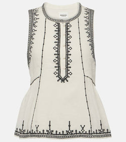 Marant Etoile Pagos embroidered cotton top