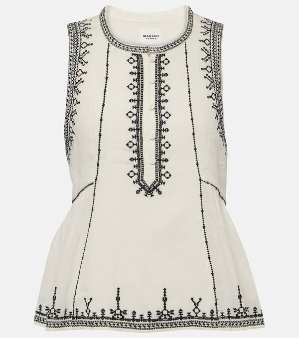 Marant Etoile Pagos embroidered cotton top