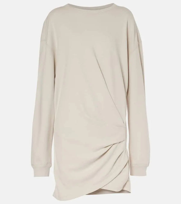 Marant Etoile Pipper draped cotton jersey minidress | LYBSTORE