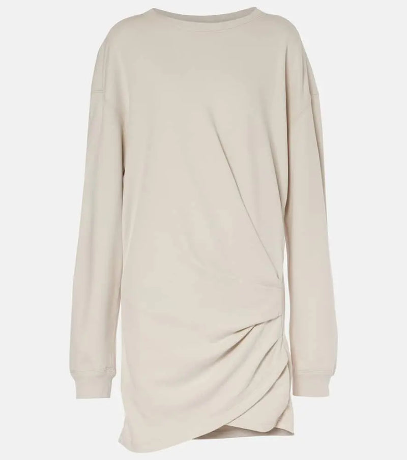 Marant Etoile Pipper draped cotton jersey minidress