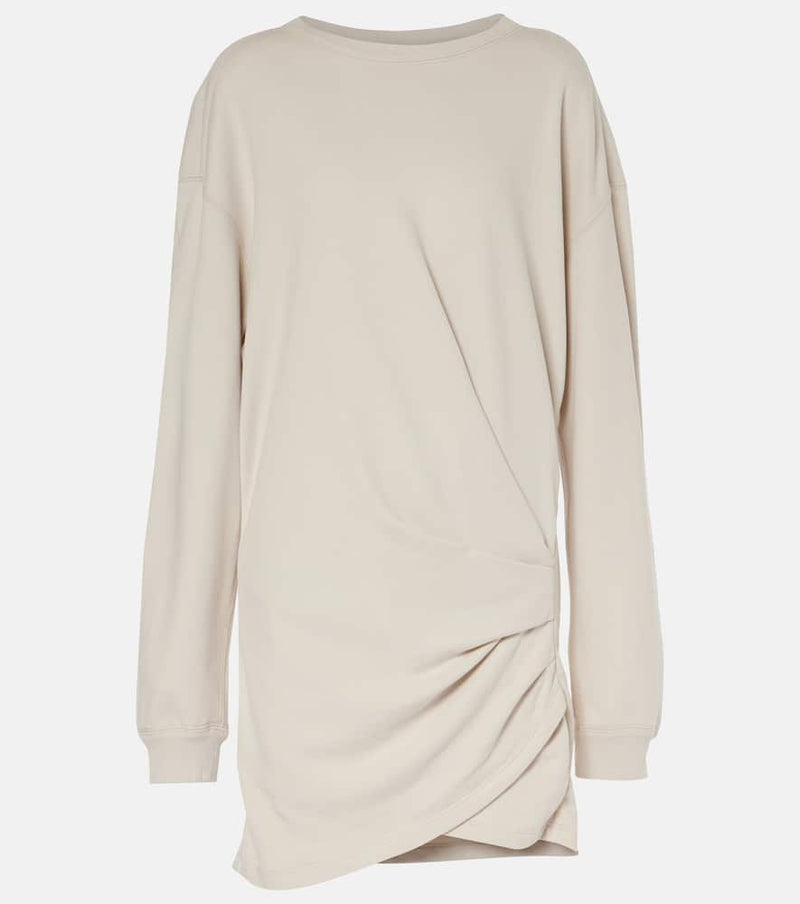 Marant Etoile Pipper draped cotton jersey minidress