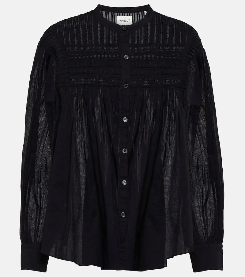 Marant Etoile Plalia oversized cotton blouse | LYBSTORE