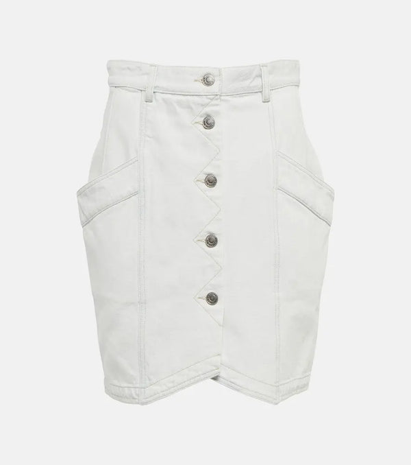 Marant Etoile Sabel high-rise denim miniskirt | LYBSTORE