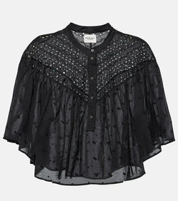 Marant Etoile Safi asymmetric lace top | LYBSTORE