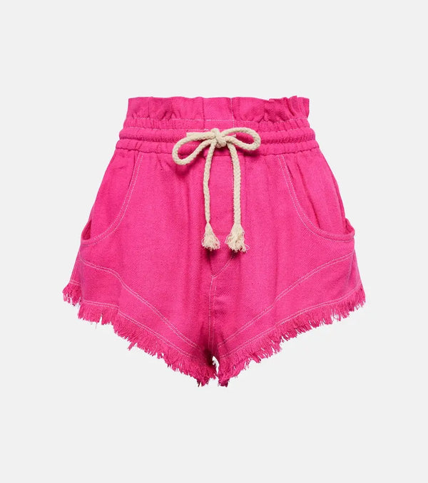 Marant Etoile Talapiz high-rise silk shorts | LYBSTORE