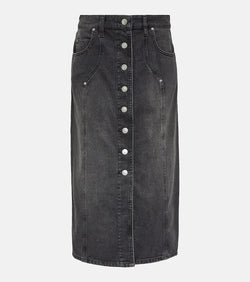 Marant Etoile Vandy denim midi skirt | LYBSTORE