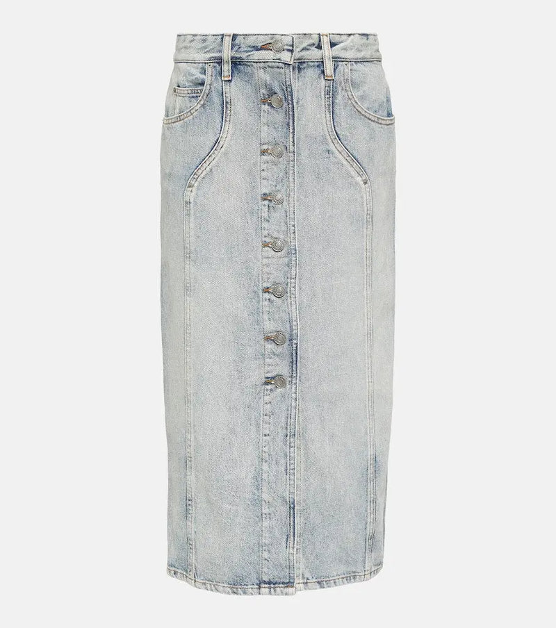 Marant Etoile Vandy denim midi skirt