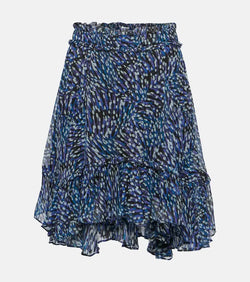 Marant Etoile Viera asymmetric printed mini skirt | LYBSTORE