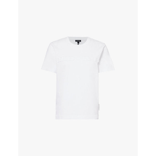 Marc Jacobs Embroidered-logo short-sleeve cotton-jersey T-shirt | LYBSTORE