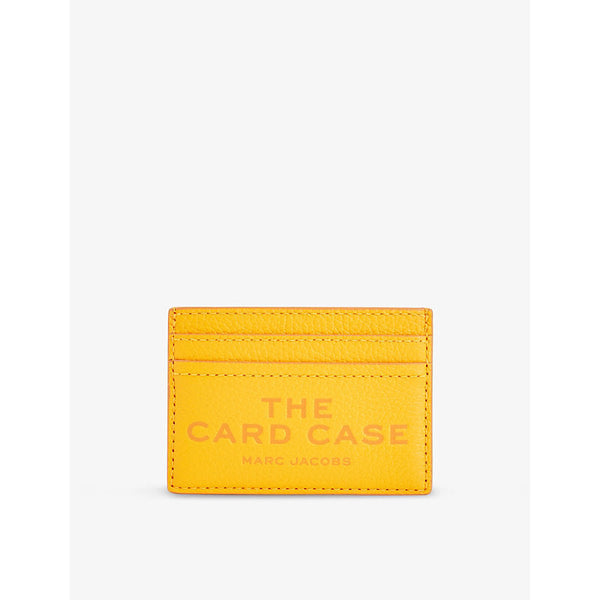 Marc Jacobs Logo-text embossed leather cardholder | LYBSTORE