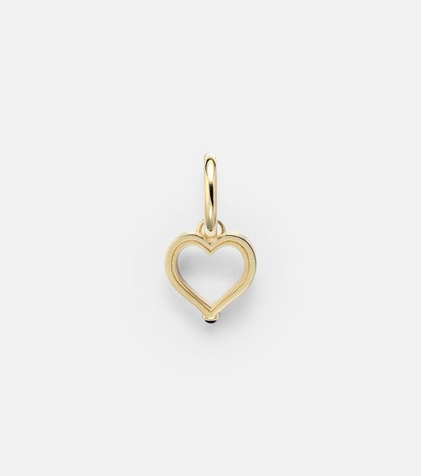 Marie Lichtenberg Baby Charm Heart 18kt gold single earring with sapphire