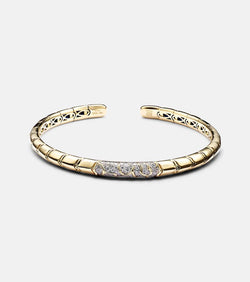 Marina B Ondine 18kt gold bangle with diamonds | LYBSTORE