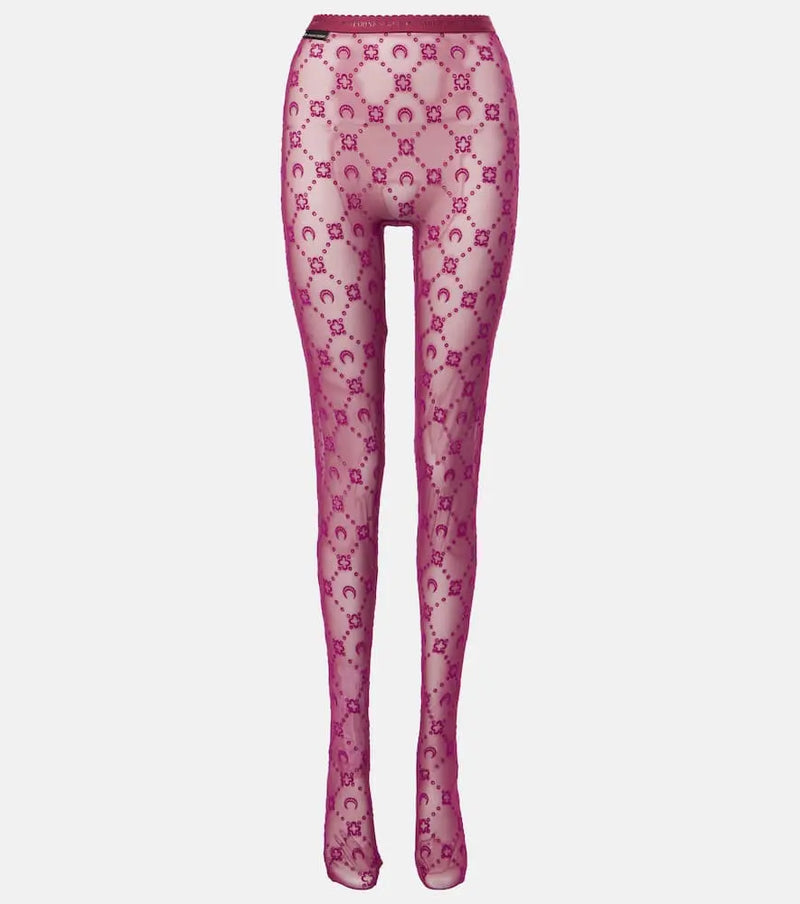 Marine Serre All Over Moon printed tights