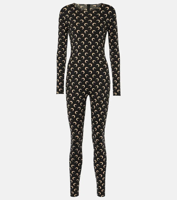 Marine Serre Printed jersey catsuit | LYBSTORE