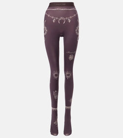 Marine Serre Printed jersey tights