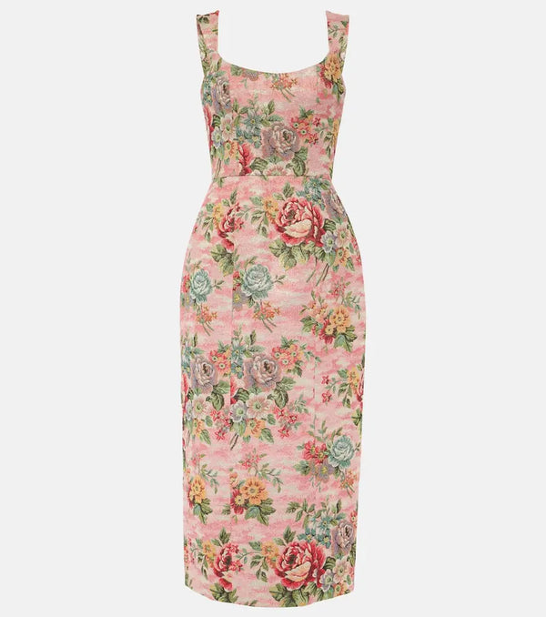 Markarian Floral bustier midi dress | LYBSTORE