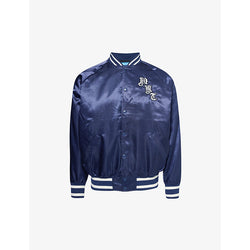 Market Smiley Souvenir embroidered satin varsity jacket