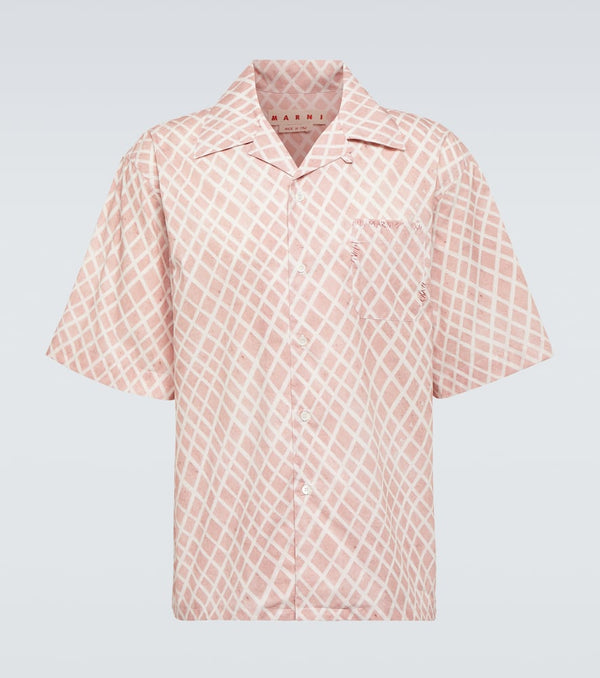 Marni Checked cotton bowling shirt