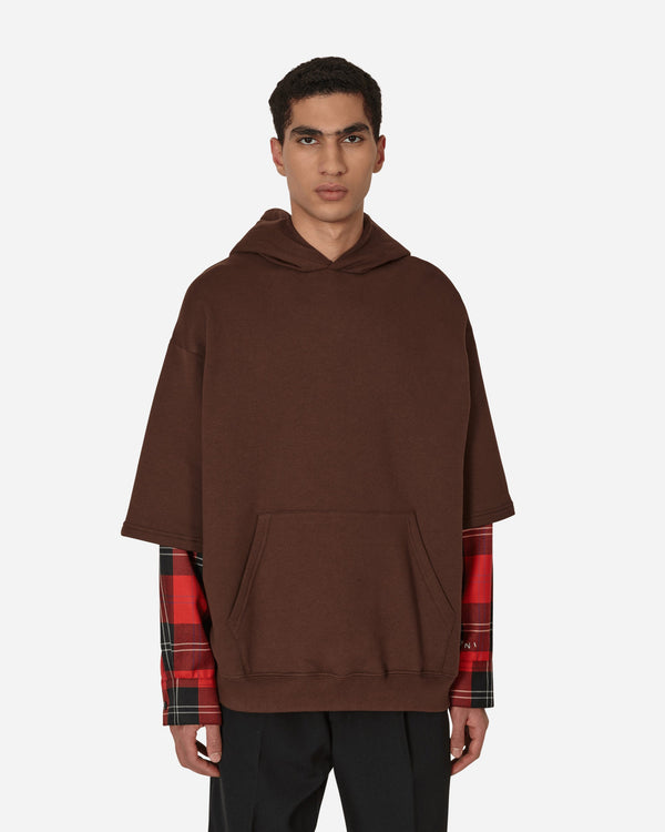 Marni Long-Sleeved Hooded Sweatshirt Brown