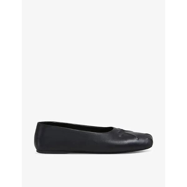 Marni Dancer square-toe leather ballerina flats | Marni