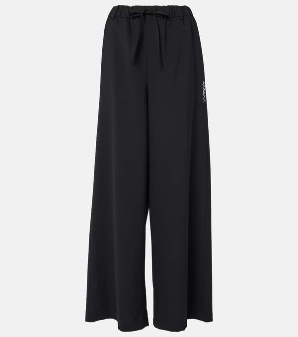 Marni High-rise gingham wide-leg pants