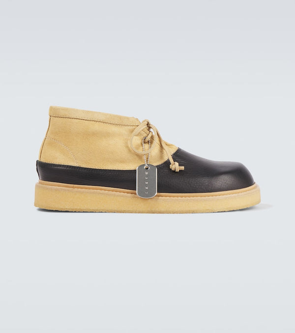 Marni Leather and suede desert boots