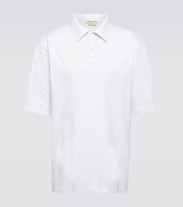 Marni Oversized cotton jersey polo shirt