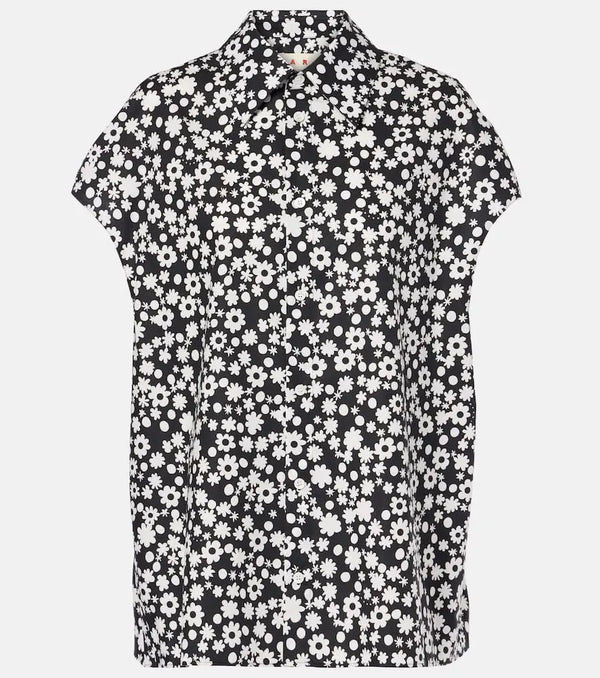 Marni Printed cotton poplin shirt