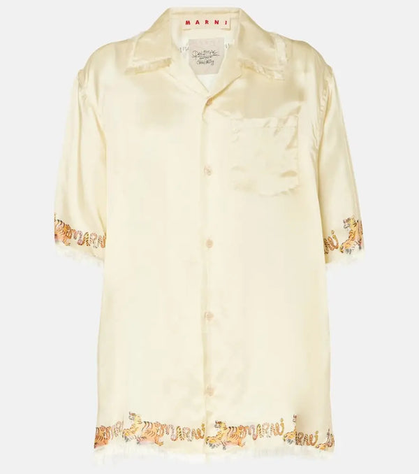 Marni Printed satin shirt