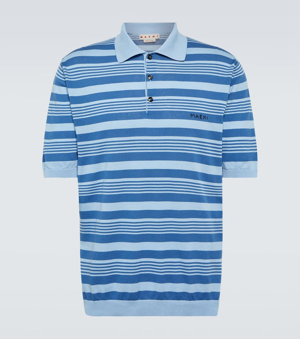 Marni Striped cotton polo shirt