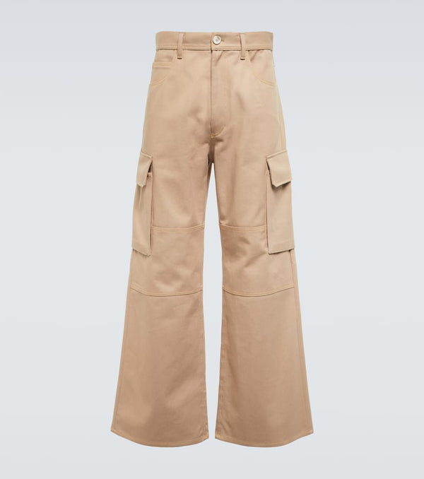 Marni Wide-leg cotton gabardine cargo pants