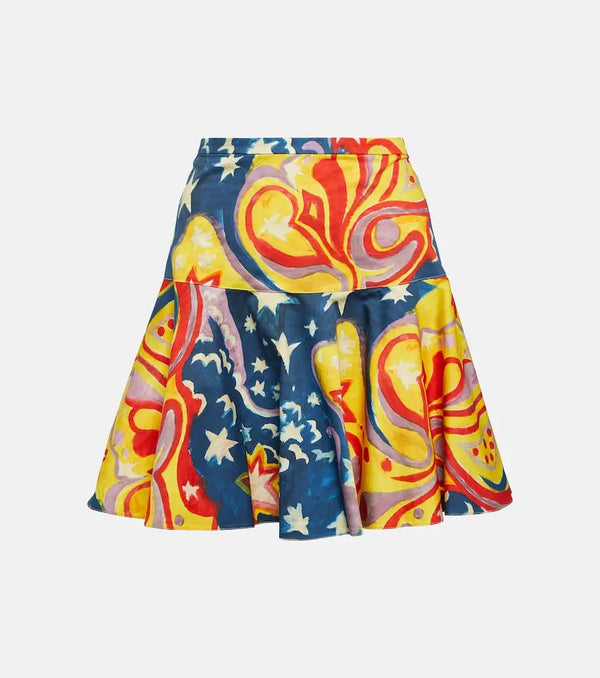 Marni x No Vacancy Inn printed cotton miniskirt | LYBSTORE