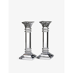 Marquis Treviso crystal set of two candlesticks 20cm