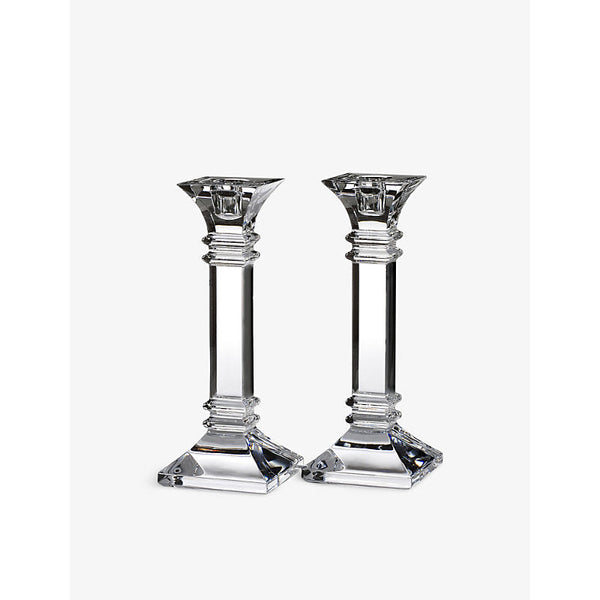 Marquis Treviso crystal set of two candlesticks 20cm | LYBSTORE