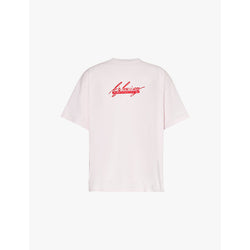 Mens Martine Rose Brand-print crew-neck oversized cotton-jersey T-shirt