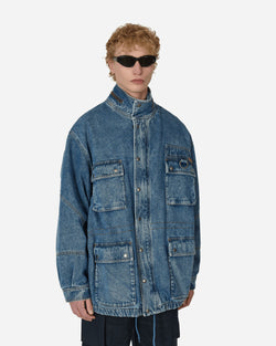 Martine Rose Denim Parka Jacket Blue