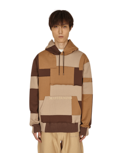 Mastermind World Patchwork Hooded Sweatshirt Brown