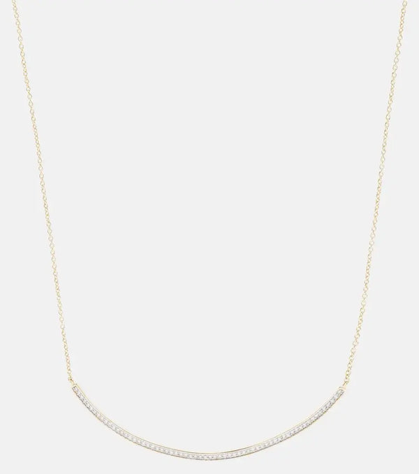 Mateo 14kt gold necklace with diamonds | LYBSTORE