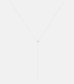 Mateo 14kt gold necklace with diamonds and pearls