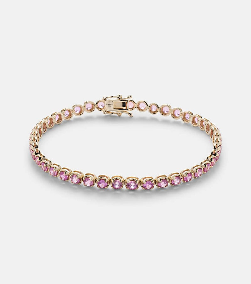 Mateo 14kt gold tennis bracelet with sapphires