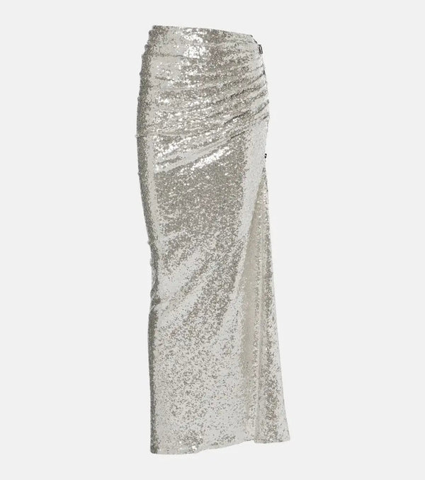 Maticevski Luna draped sequined maxi skirt